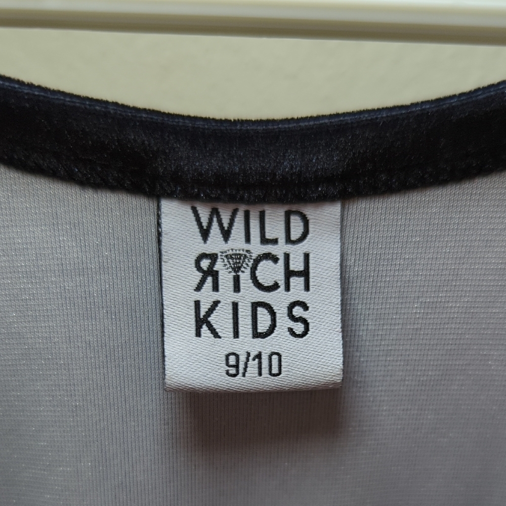 Wild Rich Kids Black Velvet Dress Colorful Polks Dots Mickey Mouse Size 9/10 - Picture 2 of 6